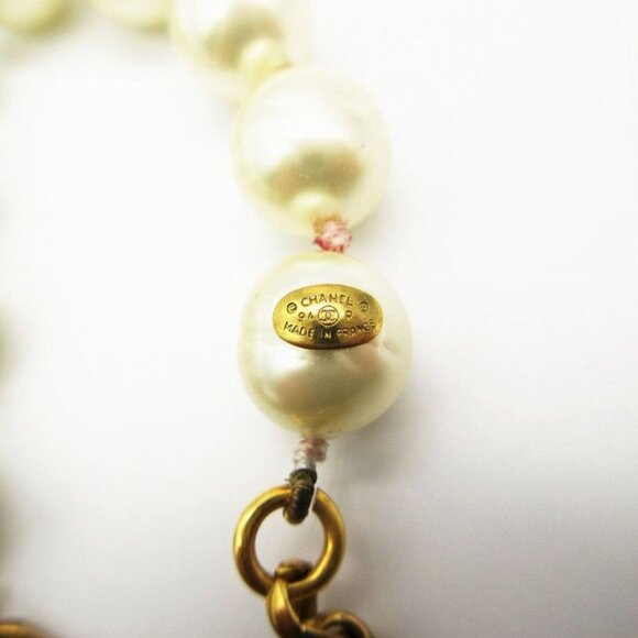 Chanel Vintage Pearl Gold Long Chain Necklace - Picture 8 of 10